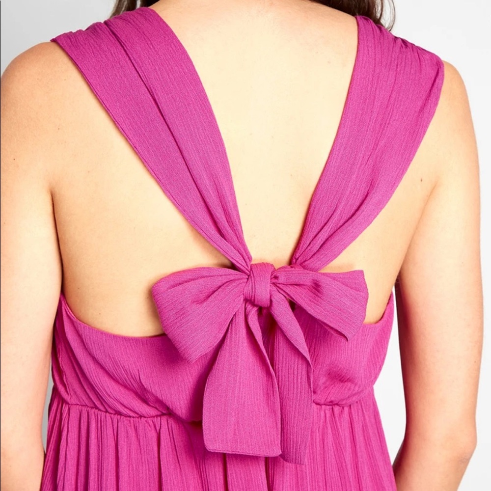 ModCloth nwot Berry a-line bow detail dress - Picture 4 of 11